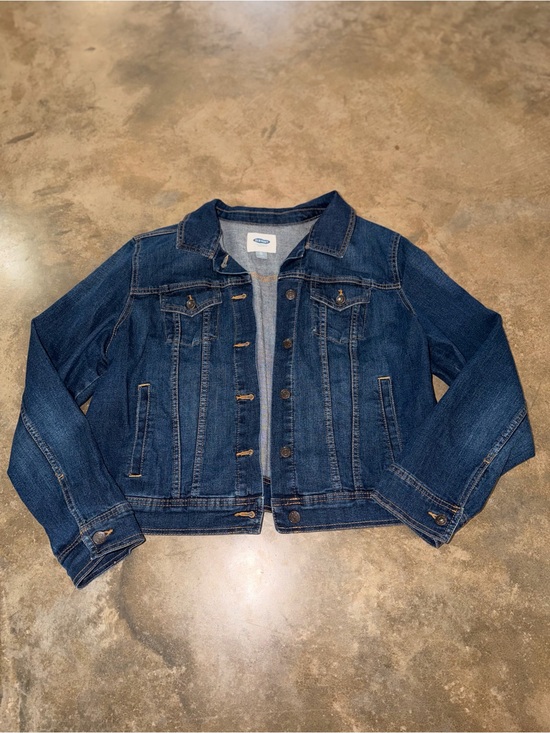 Old Navy Jackets & Blazers - Old Navy Denim Jean Jacket Dark Wash Trucker XL Classic Fall Photos Game Day